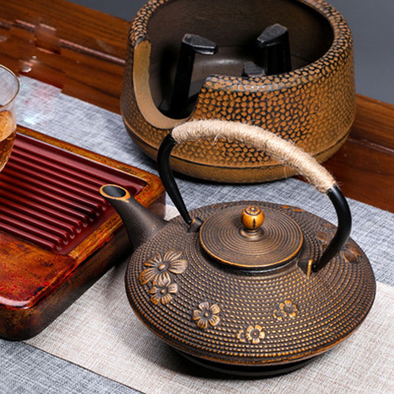 Cast Iron Teapot - Żeliwny czajnik do herbaty z kwiatem