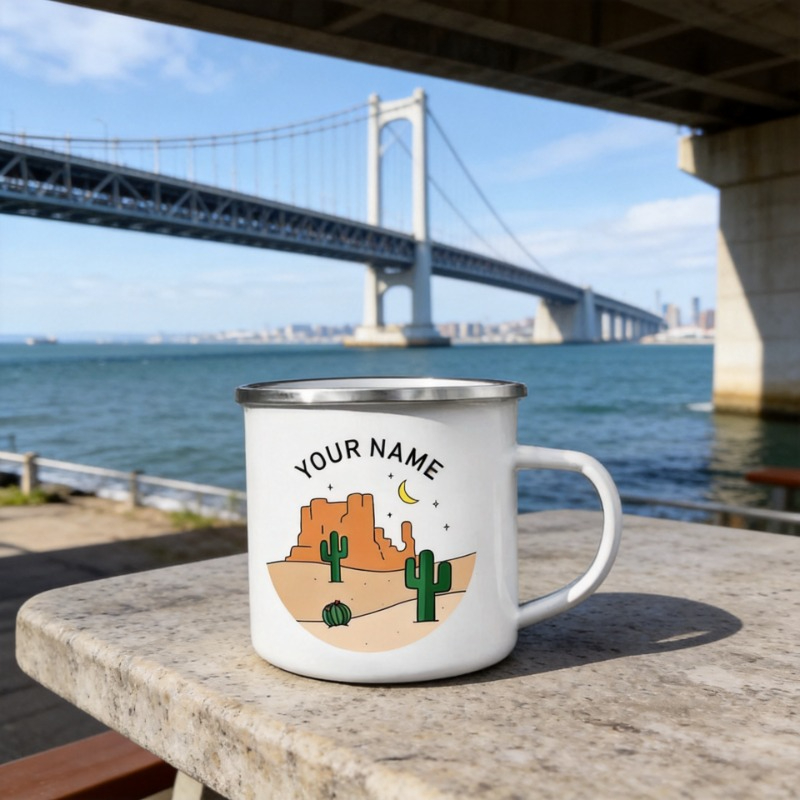 Coffee Tea Name - Kubek emaliowany z własnym imieniem, śmieszny
