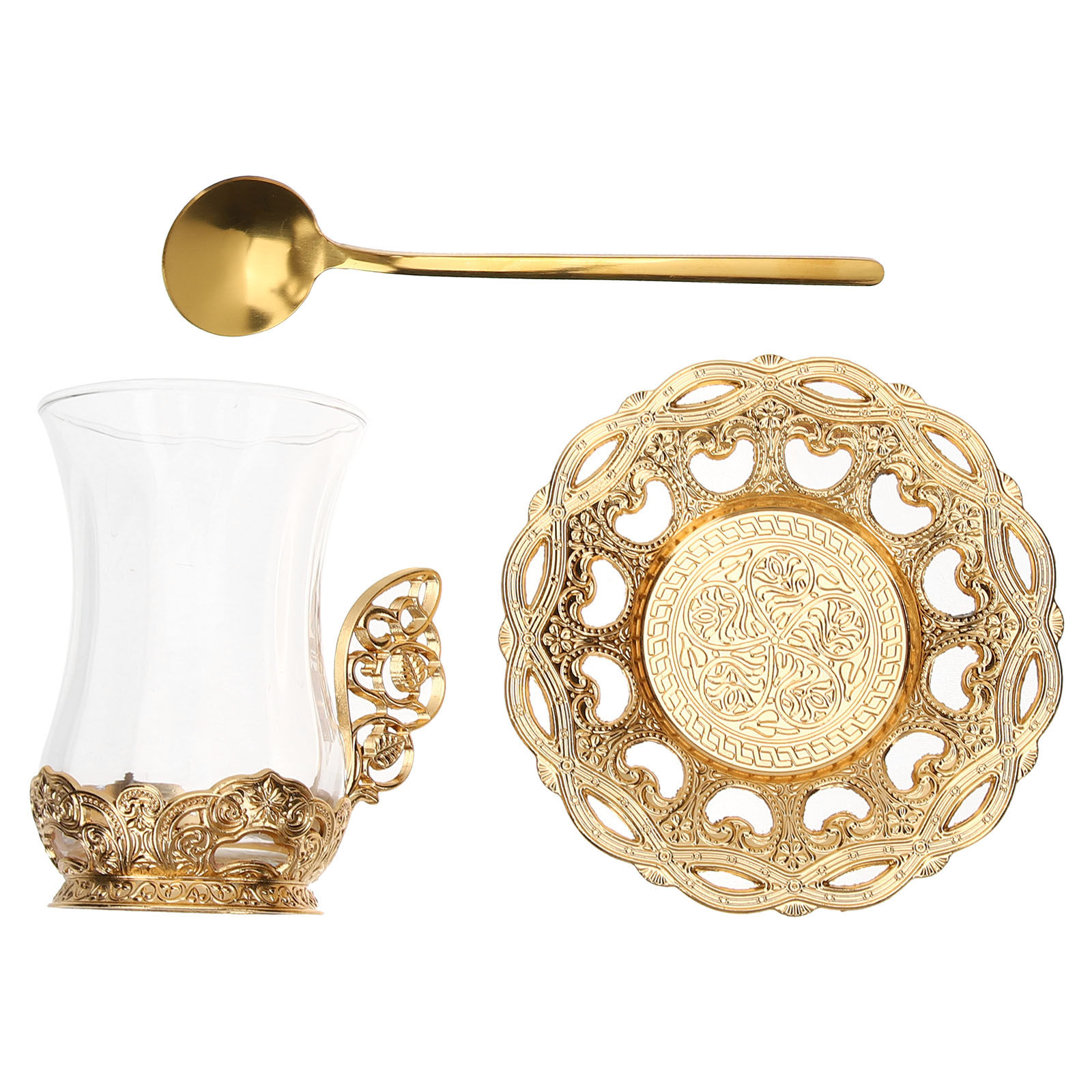 Coffee Tea Spoon - Zestaw szklanych filiżanek do kawy z