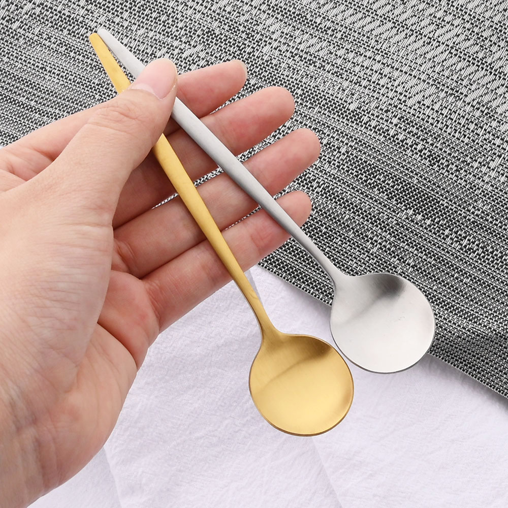 6 sztuk mała matowa łyżka herb – Coffee Tea Spoon recenzja i cena